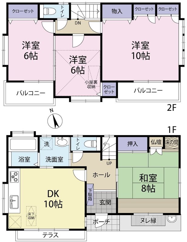 多摩市関戸2丁目　戸建 間取り図