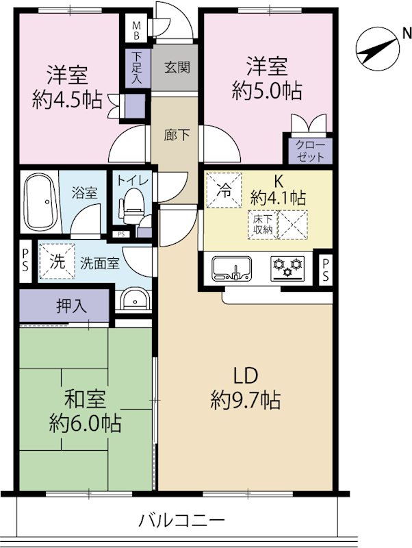 リーベスト立川錦町 間取り図