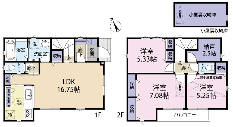 調布市深大寺北町1期　1号棟 間取り図