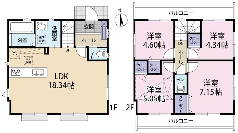 三鷹市中原404　2号棟 間取り図