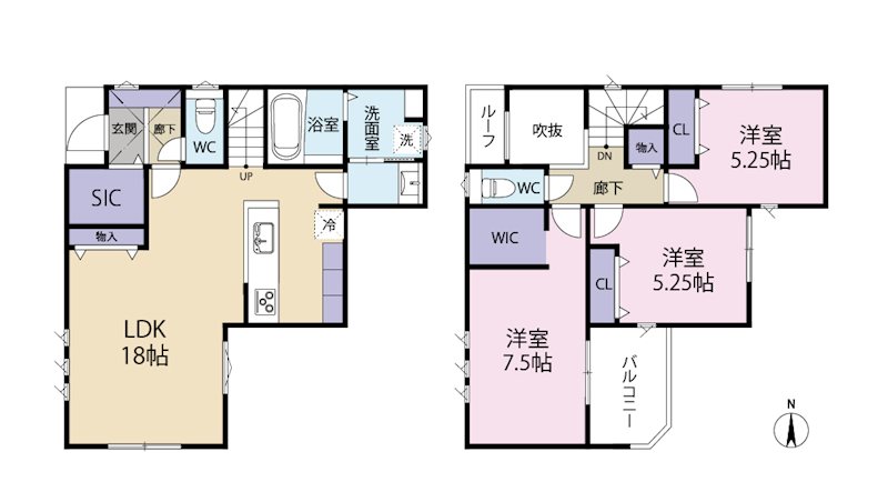 耐震性能・断熱性能に優れたハイスペック仕様の邸 2号棟 間取り図