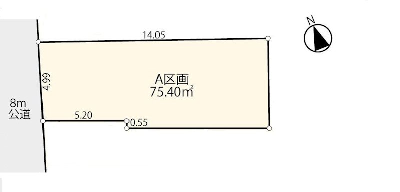 立川市柏町4丁目　売土地　A号 間取り図