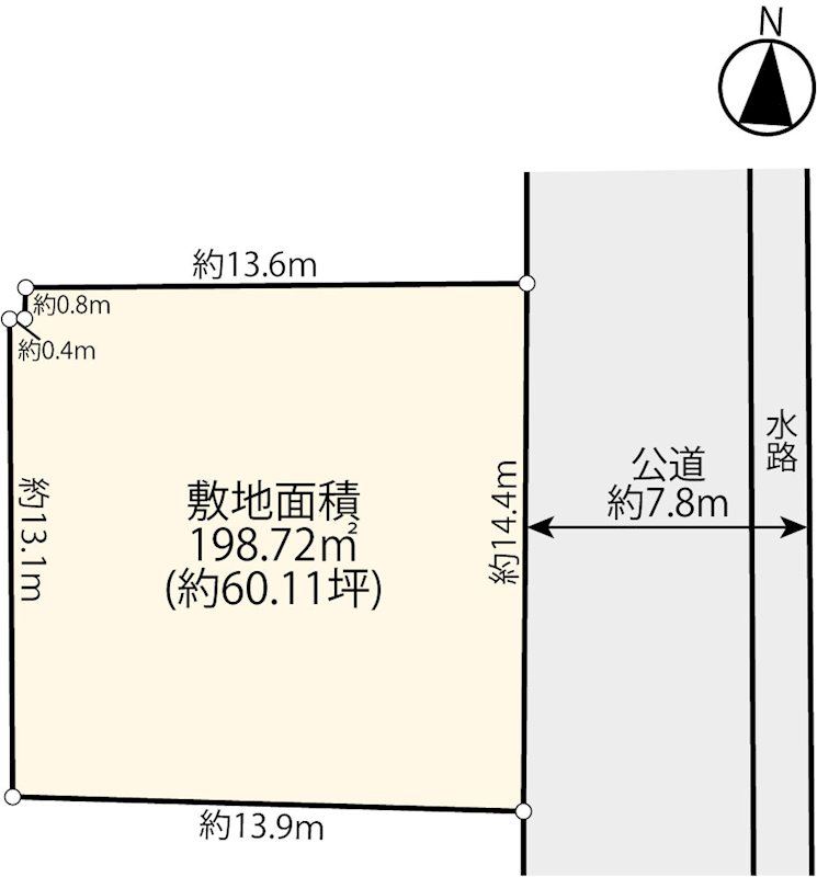 日野市百草　建築条件なし売地 間取り図