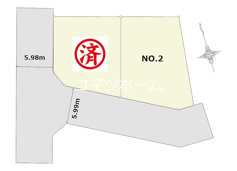 多摩市連光寺　売地 間取り図