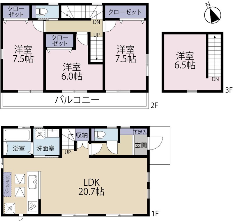 ゆめみのもり三鷹第129期　3号棟  間取り図