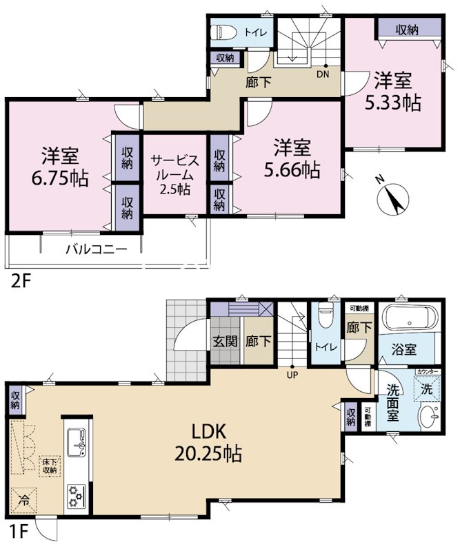 調布市深大寺東町1期　1号棟 間取り図