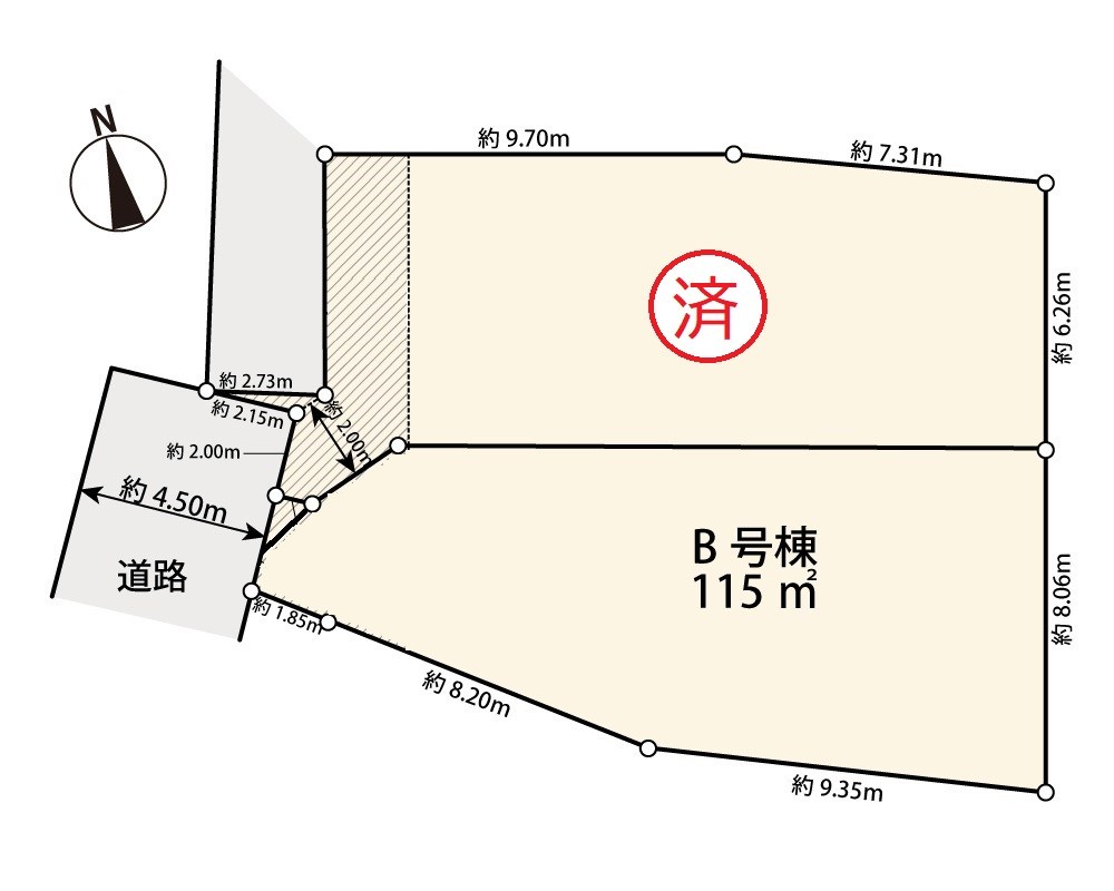深大寺元町の土地　全2区画　B号区 間取り図
