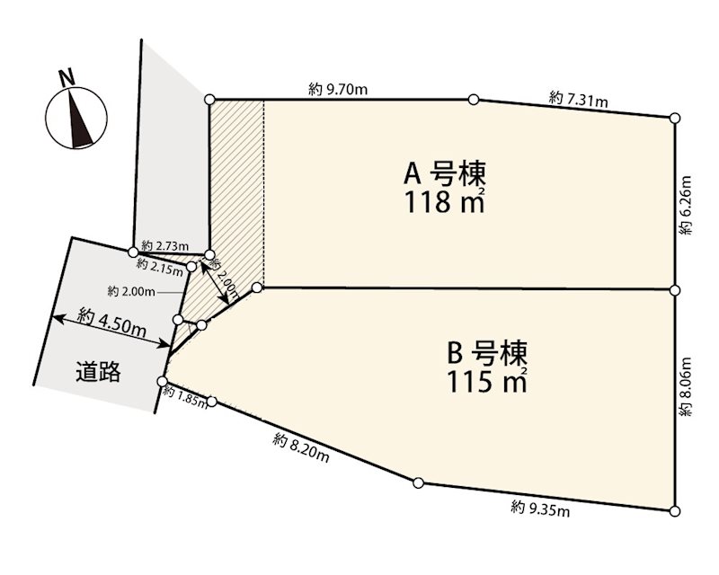 深大寺元町の土地　全2区画　B号区 間取り図