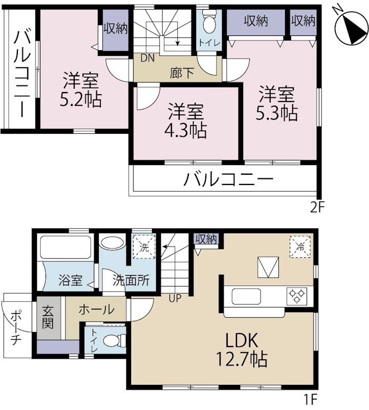 調布市染地第7　2号棟 間取り図