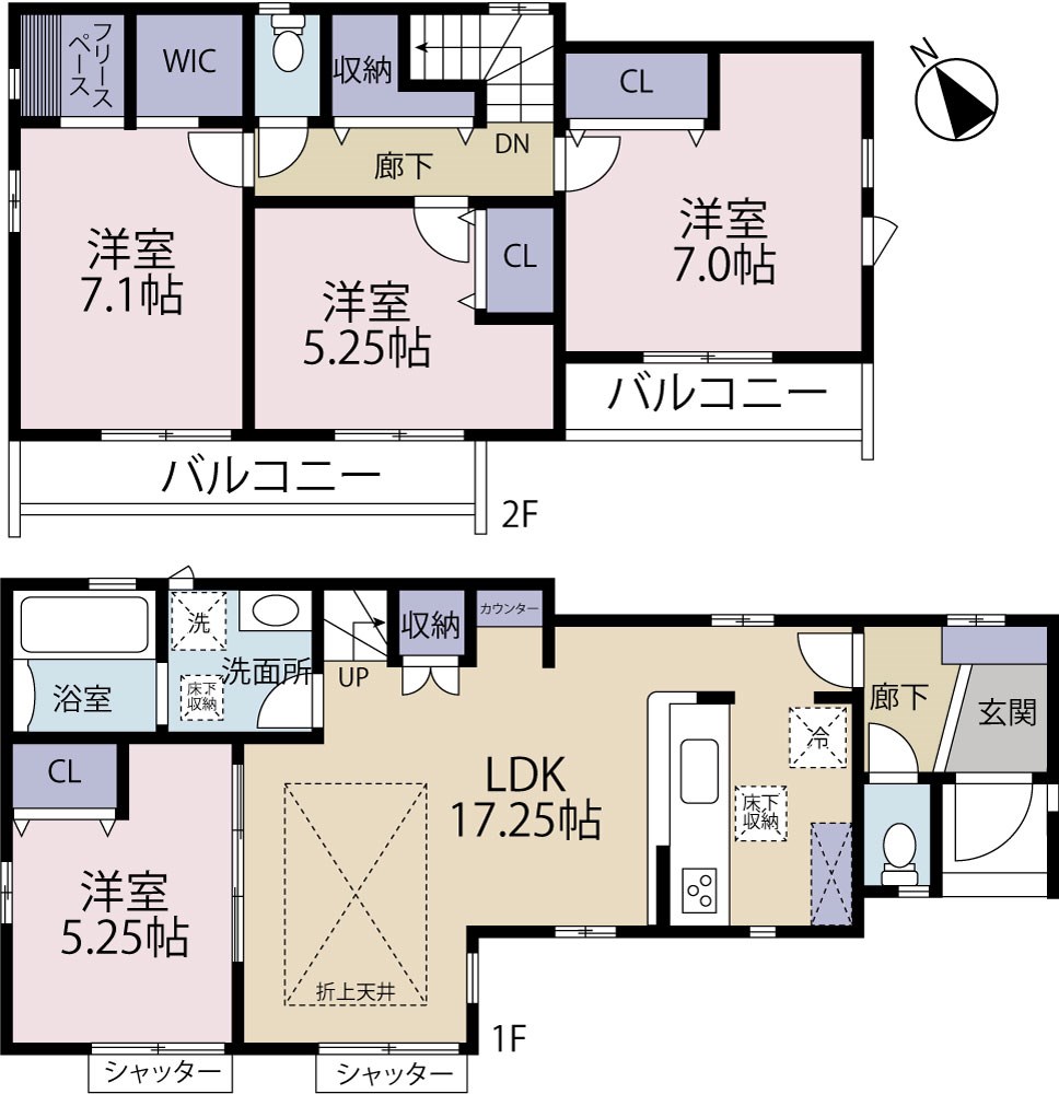 調布市富士見町1丁目　2号棟 間取り図