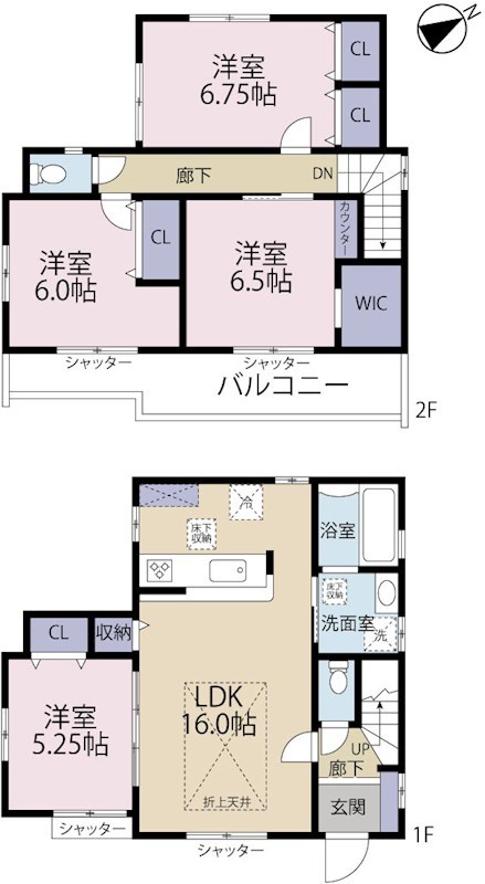調布市富士見町1丁目　3号棟 間取り図