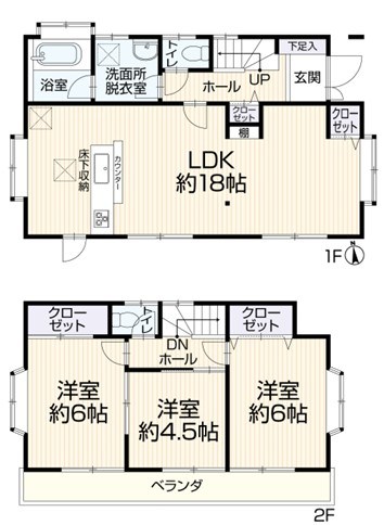日野市神明4丁目 間取り図