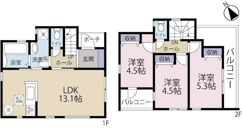 調布市染地第7　１号棟 間取り図