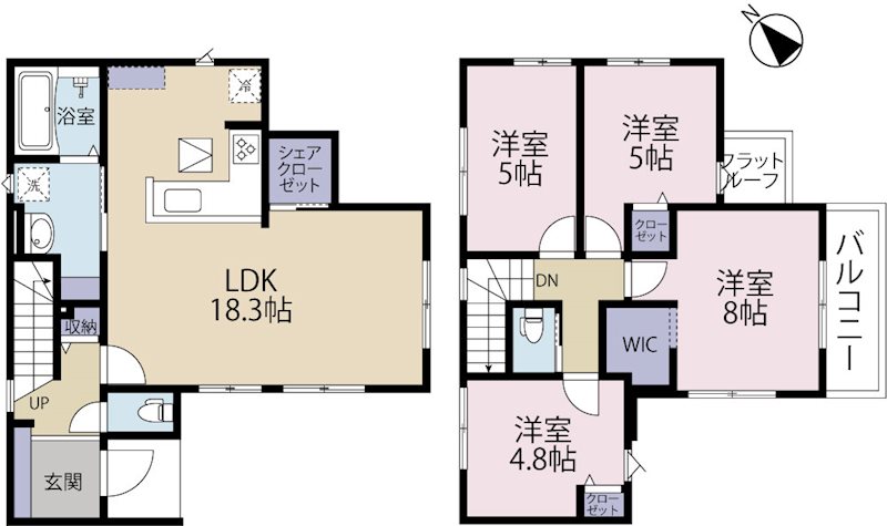 八王子市長沼町4期　4号棟 間取り図