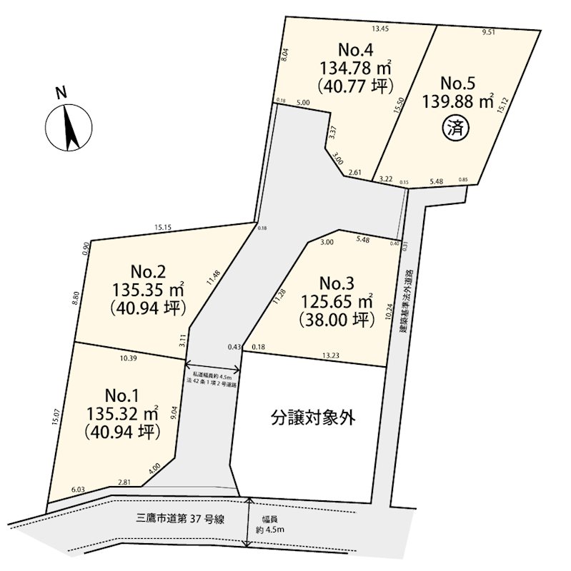 三鷹市大沢6丁目売地NO1 間取り図