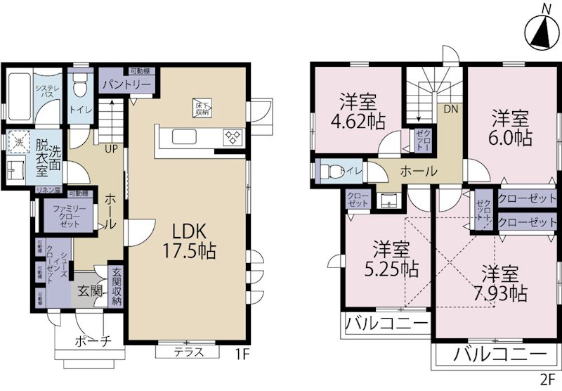 八王子市長沼町10期　1号棟 間取り図