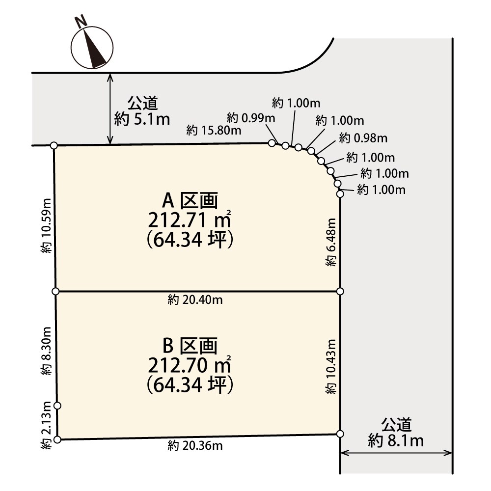 多摩市桜ヶ丘3丁目　B区画 間取り図