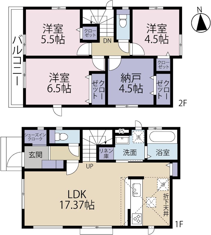 三鷹市上連雀8期　5号棟   間取り図