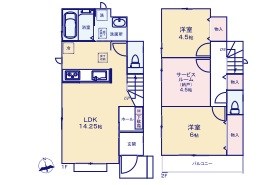 立川市柴崎町　5期　B号棟 間取り図