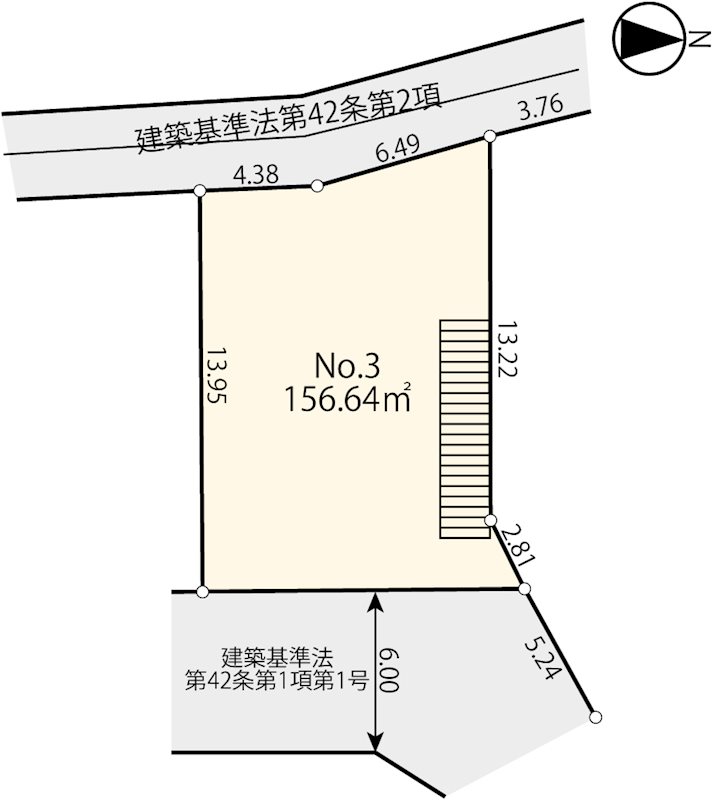 【建築条件なし宅地分譲】2路線利用の新百合ヶ丘駅が生活圏　　3号区    間取り図