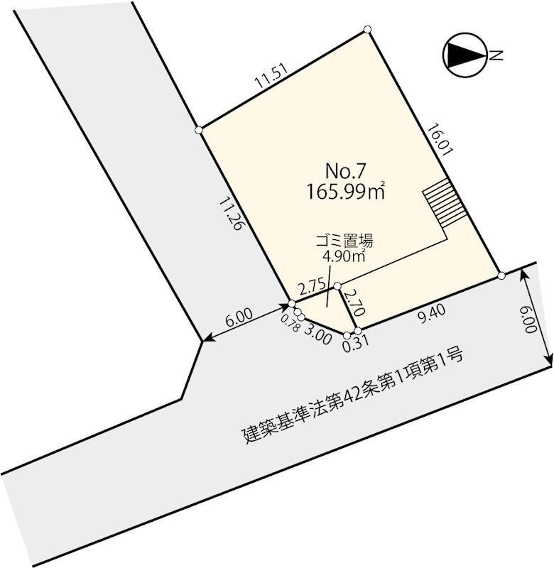 【建築条件なし宅地分譲】2路線利用の新百合ヶ丘駅が生活圏　　　7号区 間取り図
