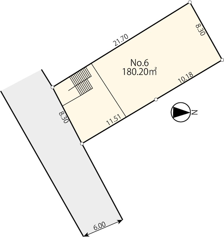 【建築条件なし宅地分譲】2路線利用の新百合ヶ丘駅が生活圏 　　6号区 間取り図
