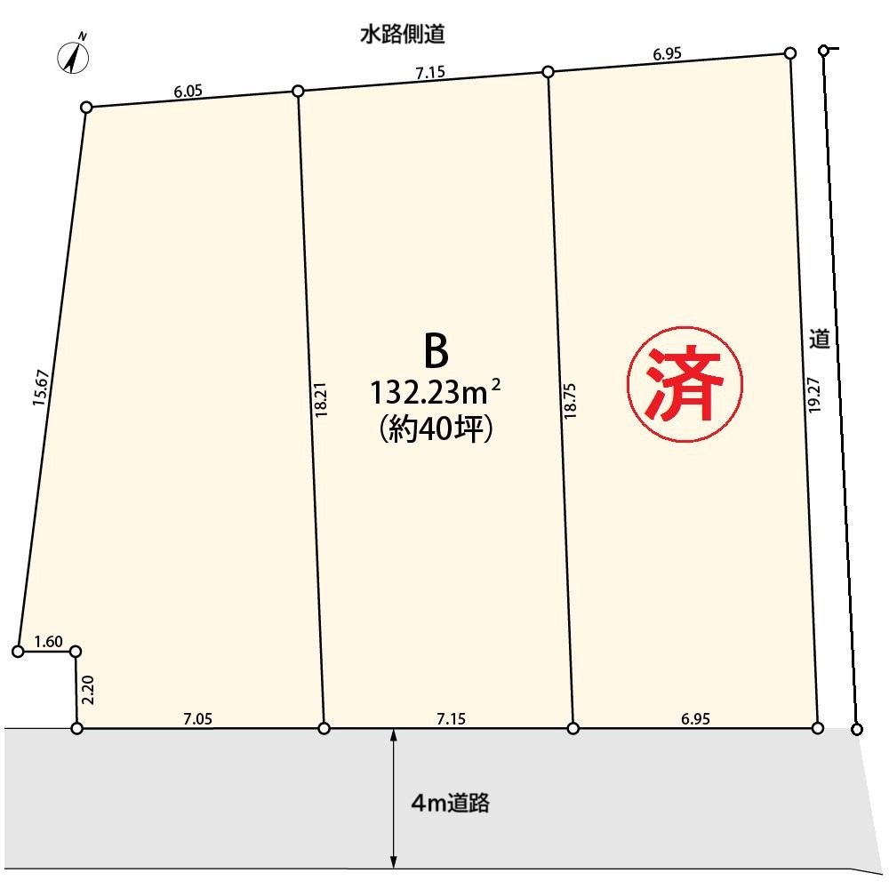 八王子市東中野　売地　B号区 間取り図