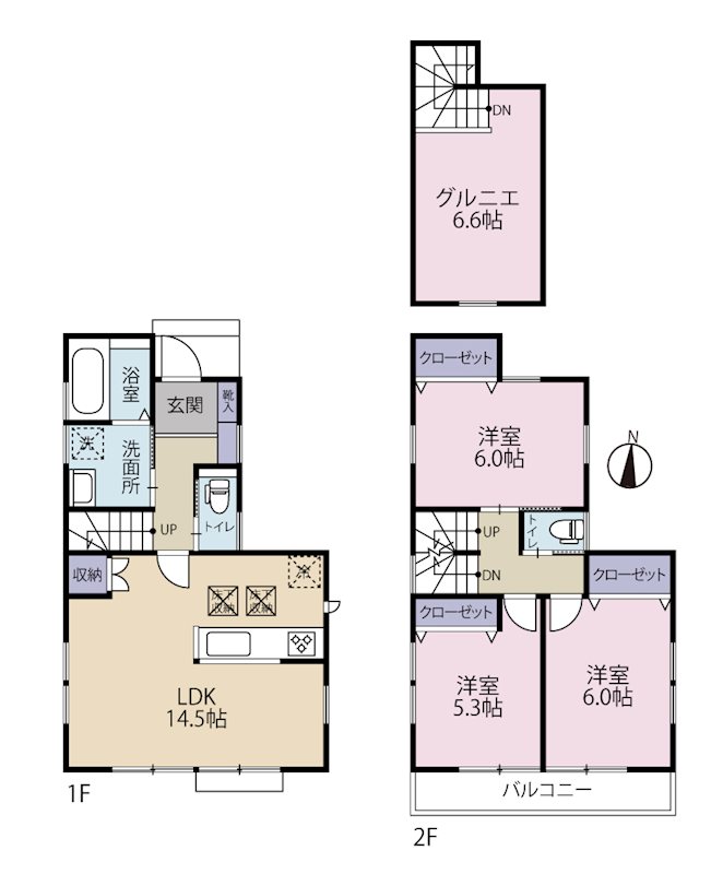 三鷹134期　14号棟 間取り図