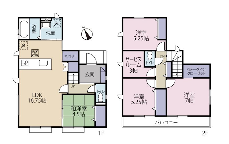 日野市新町6期　1号棟 間取り図