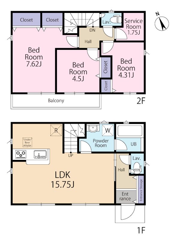 三鷹市大沢第16　5号棟 間取り図