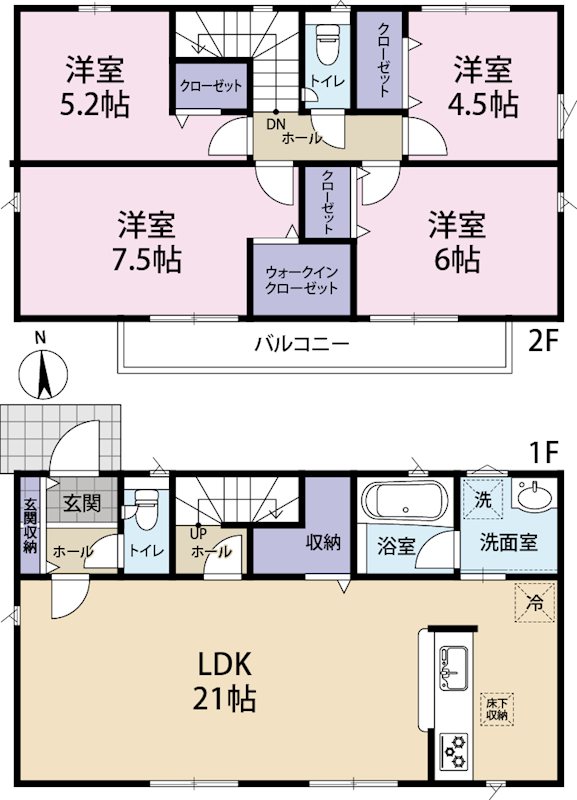 三鷹市大沢第17　1号棟 間取り図
