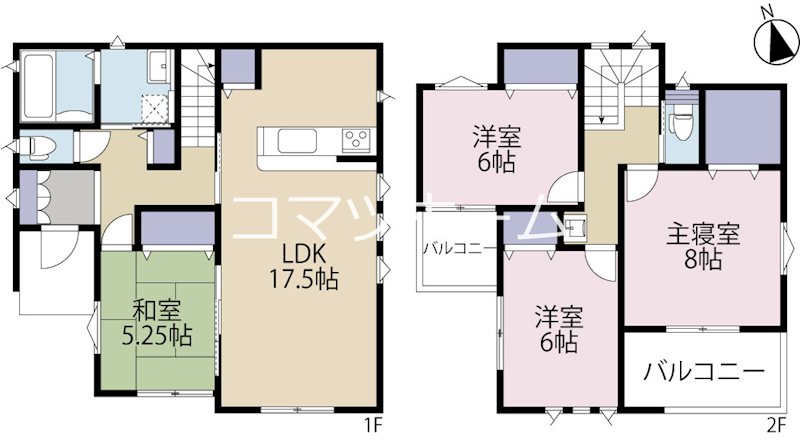 武蔵村山市伊奈平5丁目　2号棟 間取り図