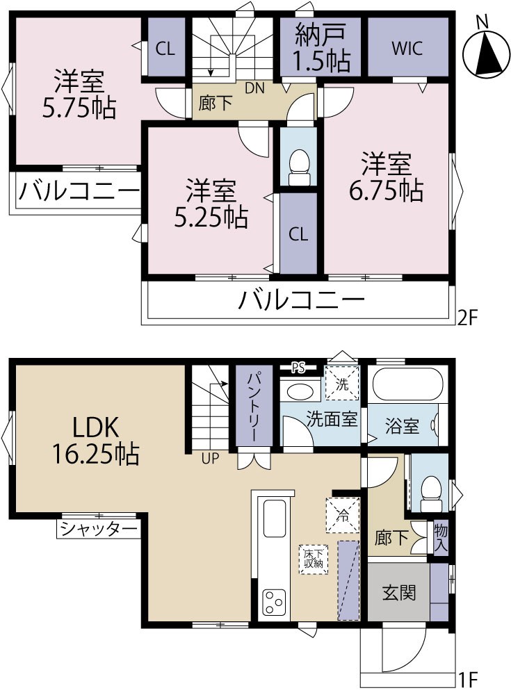 多摩市貝取　2号棟 間取り図