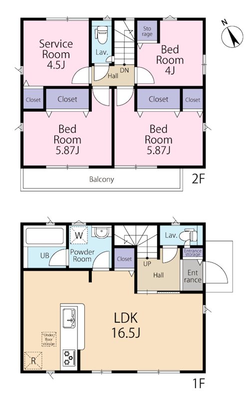 三鷹市大沢第16　4号棟  間取り図