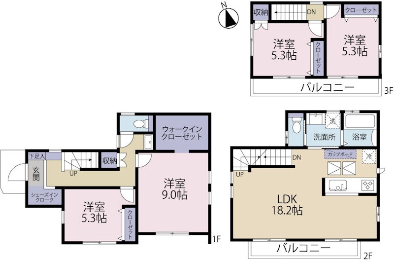 ゆめみのもり三鷹第23期　B号棟   間取り図