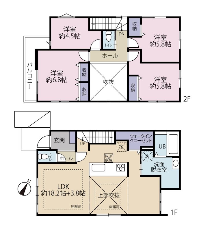 三鷹市大沢12期　1号棟 間取り図