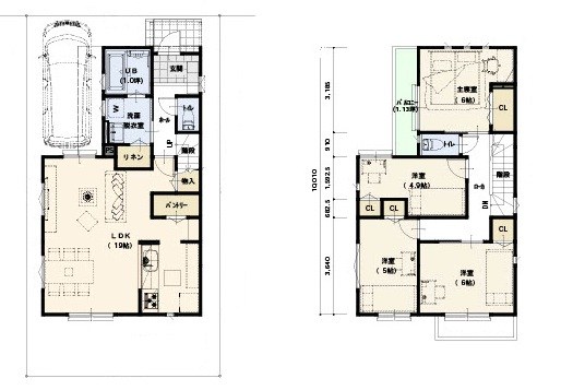 南武線『谷保』駅　徒歩3分　建築条件なし宅地分譲（全2区画） 間取り図