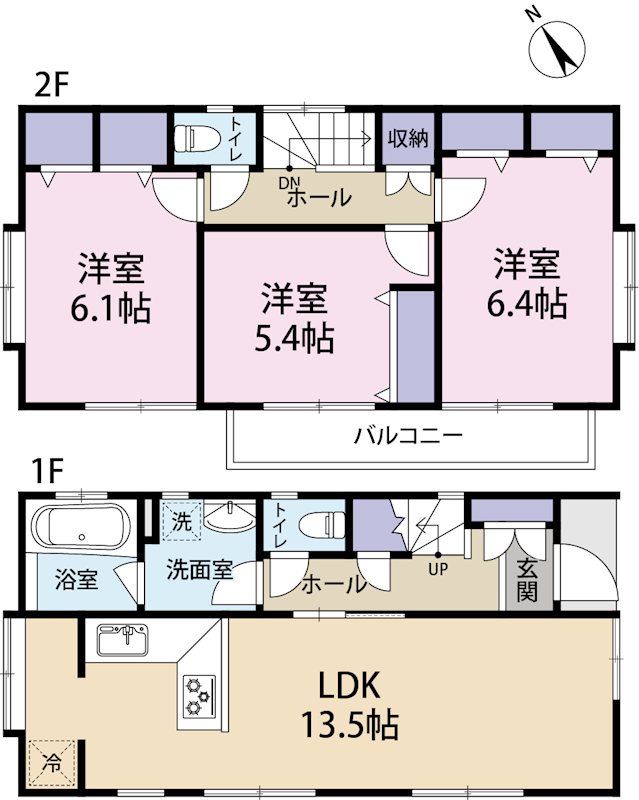 三井ホーム施工の中古住宅をリノベーション 間取り図