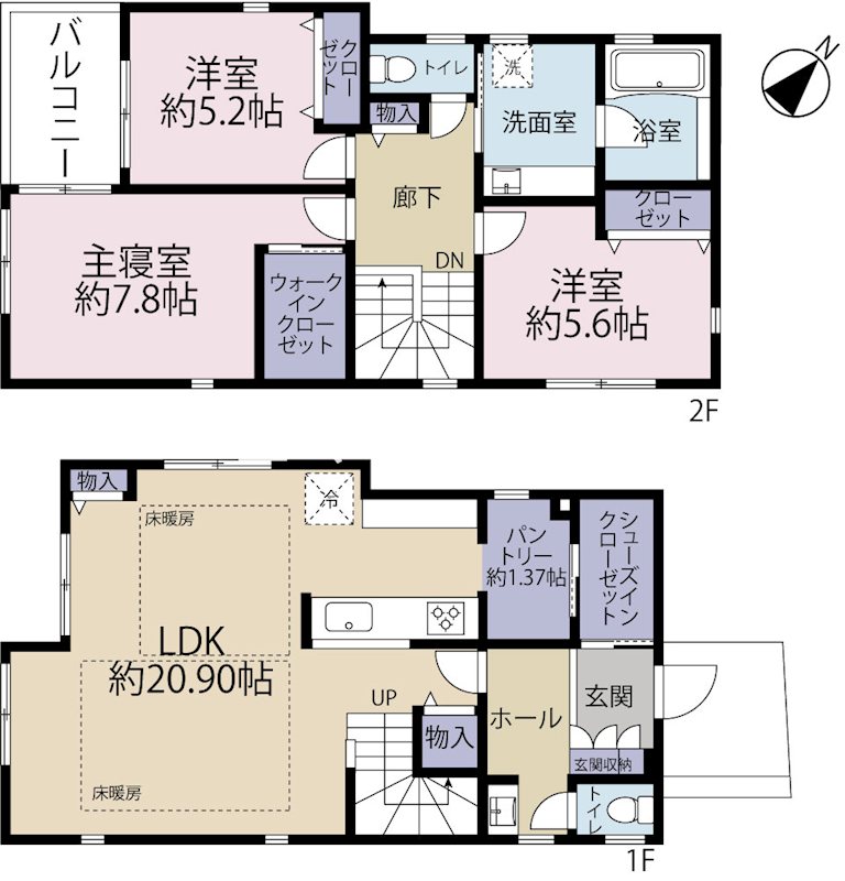 町田市真光寺　1号棟 間取り図