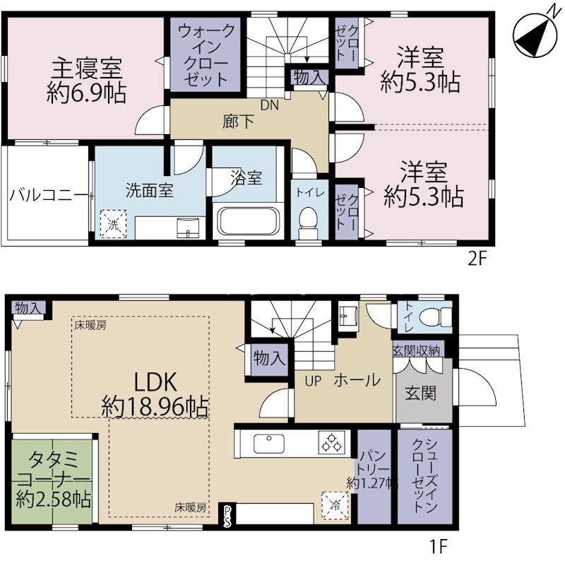 町田市真光寺　2号棟 間取り図