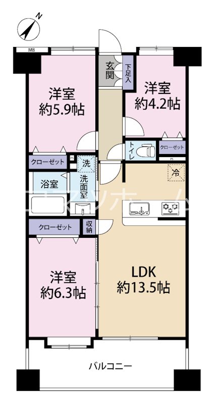 グランツ拝島セントラルステージ 間取り図