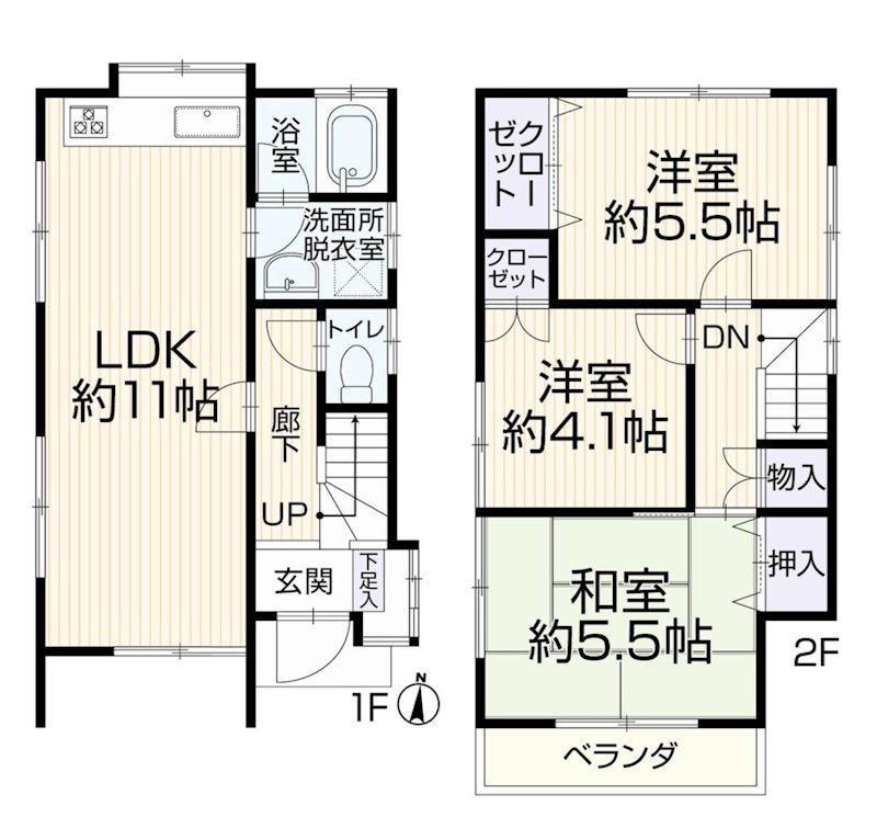 多摩市和田 間取り図