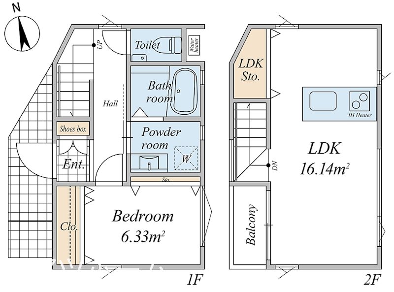 三鷹市北野築浅中古住宅 間取り図