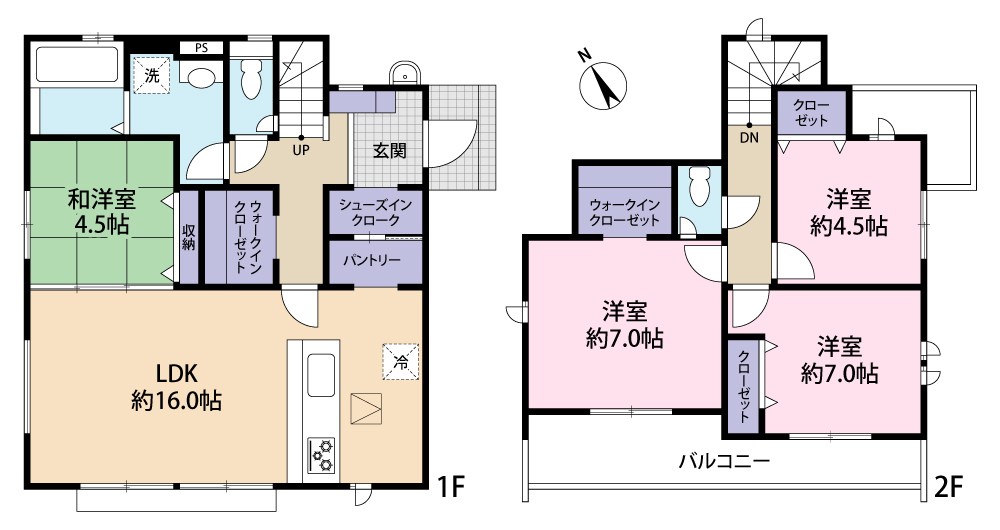 稲城市若葉台　3号棟 間取り図