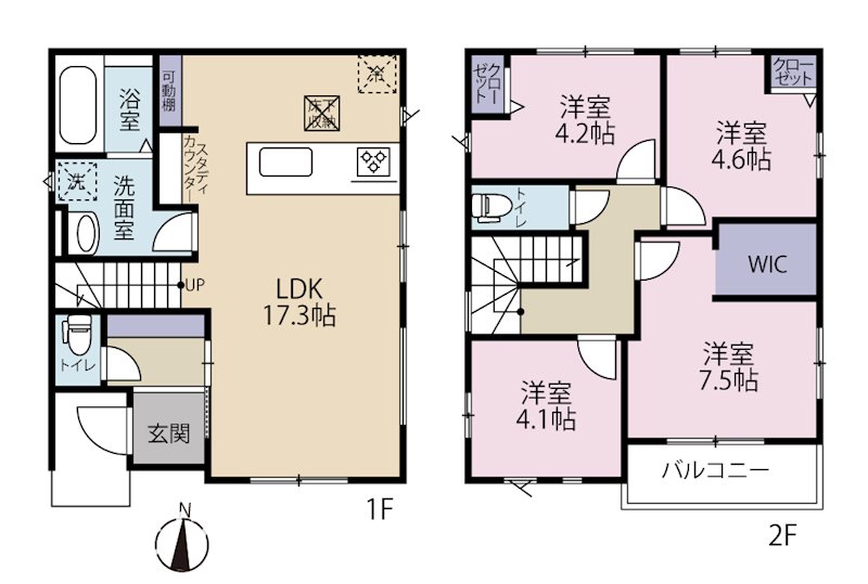 三鷹市牟礼7期　2号棟  間取り図
