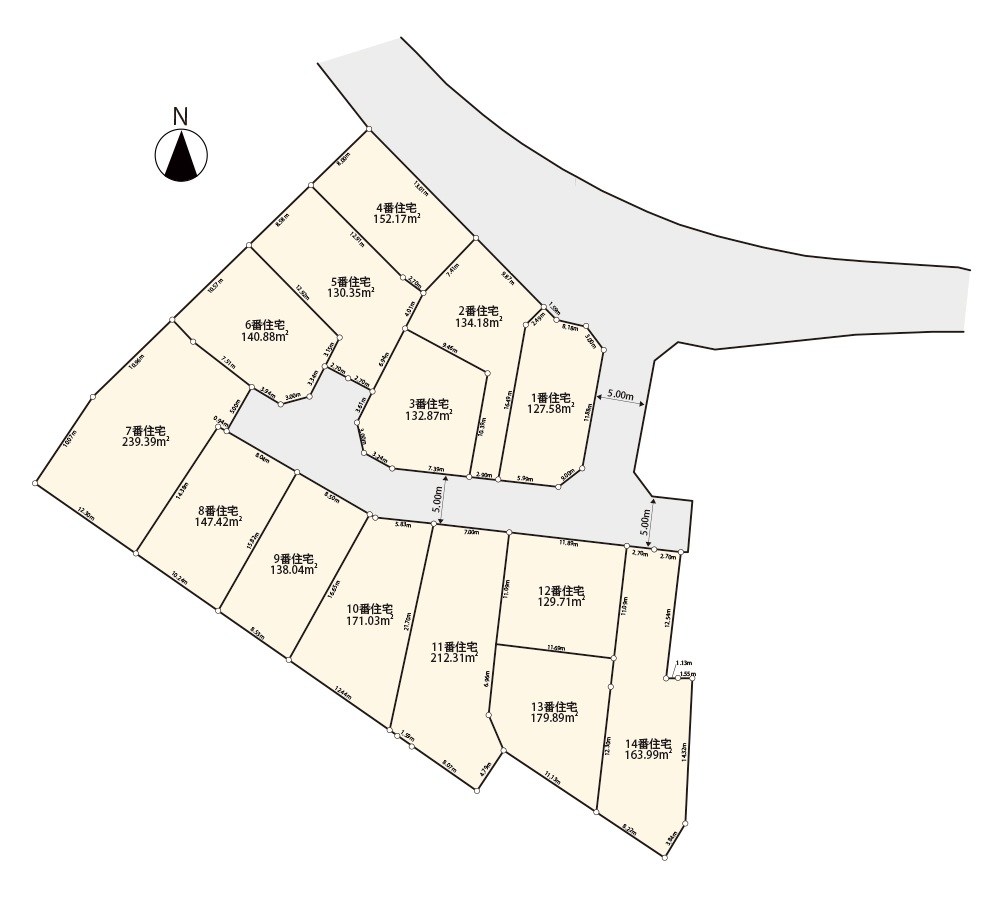めじろ台駅徒歩圏内。大型開発分譲地。  7号区 間取り図