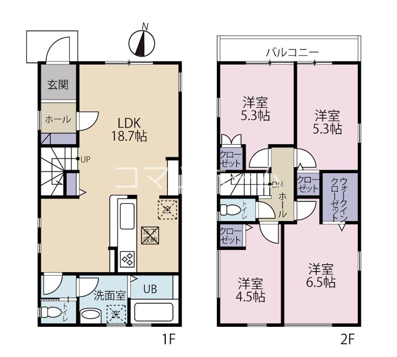 八王子市鹿島2期　1号棟 間取り図