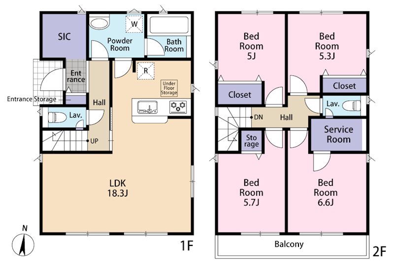 多摩市桜ケ丘　1号棟 間取り図