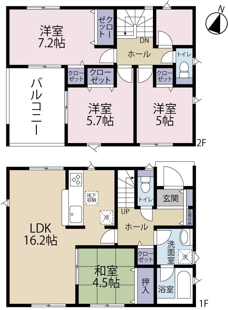 八王子市大塚第21　1号棟 間取り図