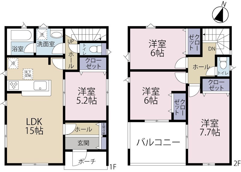 八王子市大塚第21　4号棟 間取り図